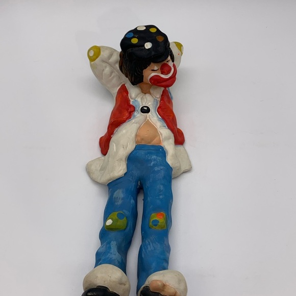 Annette Little ENESCO Imports Ceramic Hobo Clown Door Stopper/Wall/Furniture Art - Picture 3 of 16